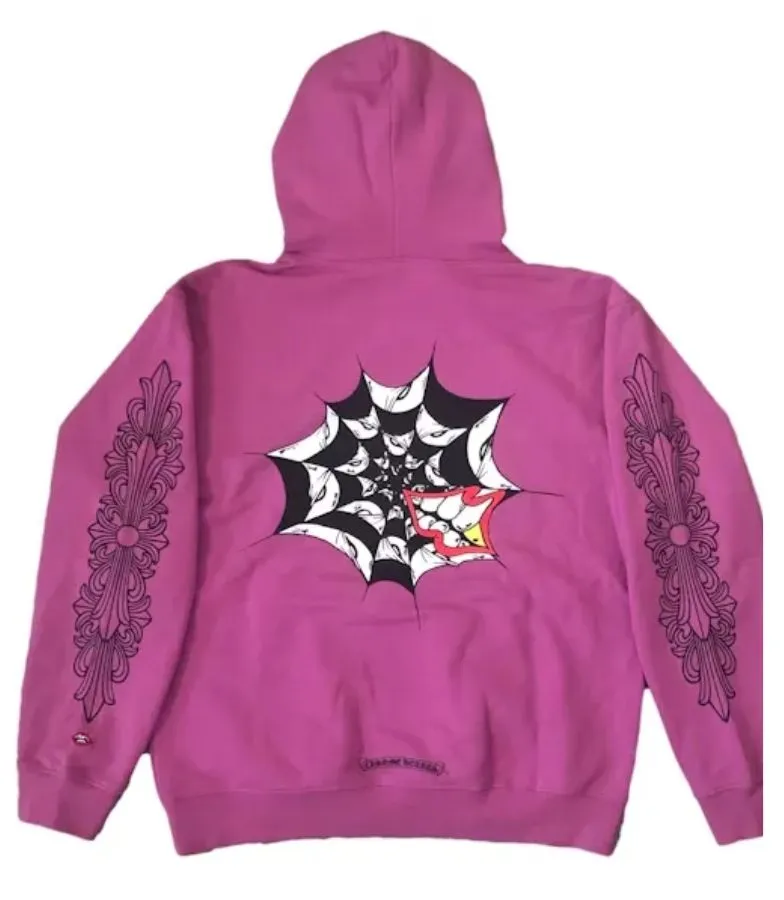 purple chrome hearts hoodie